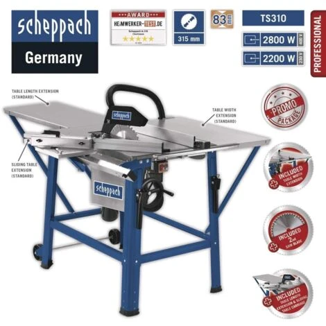 BANCO SEGA CIRCOLARE SCHEPPACH TS310 DISCO ø 315 2200w + LAMA DI RICAMBIO 5 BANCO SEGA CIRCOLARE SCHEPPACH TS310 DISCO ø 315 2200w + LAMA DI RICAMBIO - immagine 3