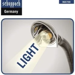 LEVIGATRICE SMERIGLIATRICE COMBINATA DA BANCO A NASTRO E MOLA SCHEPPACH BGS700 -Scheppach 13739353 4