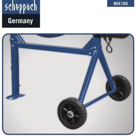 BETONIERA ELETTRICA 160L 650W SCHEPPACH MIX160 IMPASTATRICE MISCELATORE CEMENTO 4 BETONIERA ELETTRICA 160L 650W SCHEPPACH MIX160 IMPASTATRICE MISCELATORE CEMENTO - immagine 2