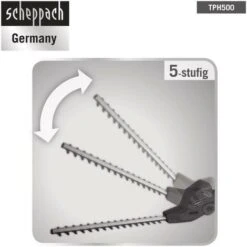 TAGLIASIEPI ELETTRICO ESTENSIBILE 500W ORIENTABILE 230V SCHEPPACH TPH500 -Scheppach 13739467 5