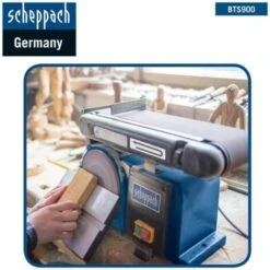 LEVIGATRICE COMBINATA DA BANCO A NASTRO 100MM PIU' DISCO 150MM SCHEPPACH BTS900 -Scheppach 13739574 4