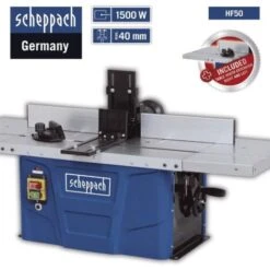 FRESATRICE TOUPIE DA BANCO PER LEGNO SCHEPPACH HF50 + FRESE GAMBO 8 Ø MM -Scheppach 14070731 3
