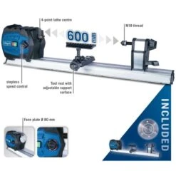 TORNIO PER LEGNO 550W 600MM SCHEPPACH DM600VARIO -Scheppach 24068184 5