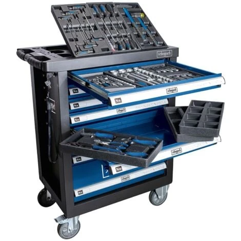 CARRELLO CASSETTIERA CON UTENSILI ATTREZZI OFFICINA 70 PZ SCHEPPACH TW1100 6 CARRELLO CASSETTIERA CON UTENSILI ATTREZZI OFFICINA 70 PZ SCHEPPACH TW1100 - immagine 4