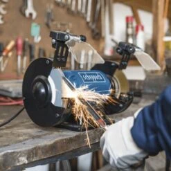 Scheppach - Touret à Meuler 400W Ø 150mm Avec Brosse - SM150LB -Scheppach 45301112 5