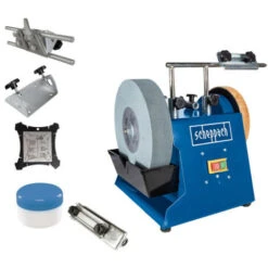 Confezione SCHEPPACH Affilatrice Ad Acqua 250mm - 200W - TIGER2500 - 2 Dispositivi 110-160