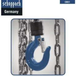 PARANCO MANUALE A CATENA ALZATA METRI 3 SOLLEVAMENTO 1000 KG SCHEPPACH CB01 -Scheppach 63858962 5