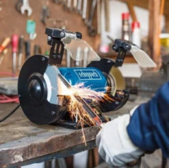 SCHEPPACH Sm150lb Luce Led Smerigliatrice Da Banco Mola E Spazzola Da 6" ø 150MM 400w 220V -Scheppach immagine 2023 08 02 111722