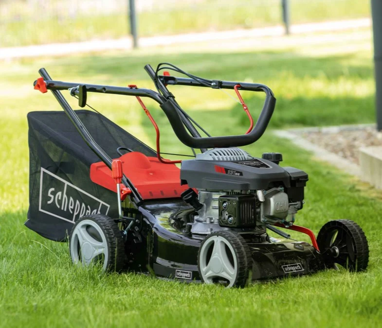 Scheppach Mp132-42 Rasaerba Tagliaerba A Scoppio A Spinta 3in1 132cc Taglio 42cm, Scocca In Metallo 6 Scheppach Mp132-42 Rasaerba Tagliaerba A Scoppio A Spinta 3in1 132cc Taglio 42cm, Scocca In Metallo - immagine 4