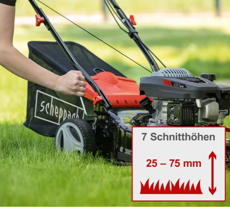 Scheppach Mp132-42 Rasaerba Tagliaerba A Scoppio A Spinta 3in1 132cc Taglio 42cm, Scocca In Metallo 8 Scheppach Mp132-42 Rasaerba Tagliaerba A Scoppio A Spinta 3in1 132cc Taglio 42cm, Scocca In Metallo - immagine 6