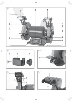 SCHEPPACH Sm150l Con Luce Led Smerigliatrice Da Banco Doppia Mola Da 6" ø 150 400w 220v -Scheppach manuale d uso 79