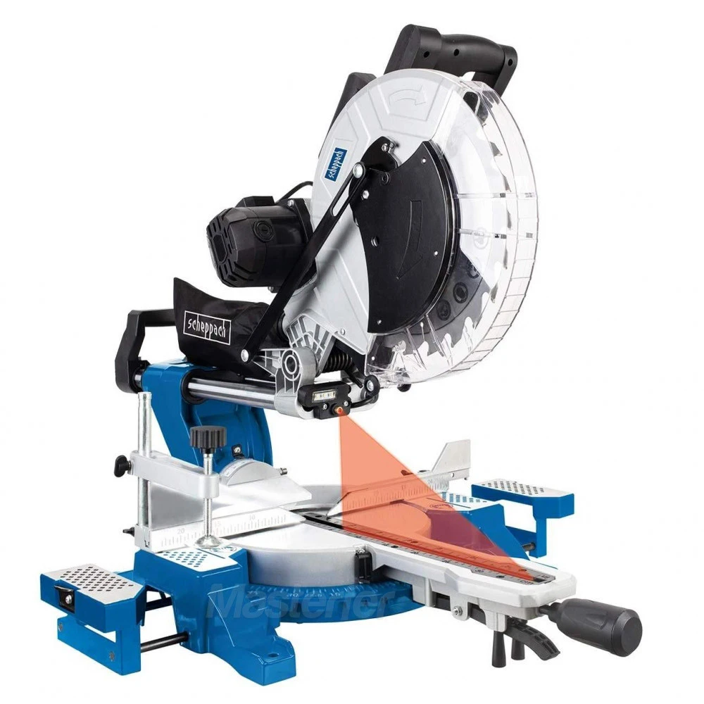 Scheppach HM104L - Troncatrice Radiale Per Legno D.305 + Doppia Lama 24T E 48T 4 Scheppach HM104L - Troncatrice Radiale Per Legno D.305 + Doppia Lama 24T E 48T - immagine 2